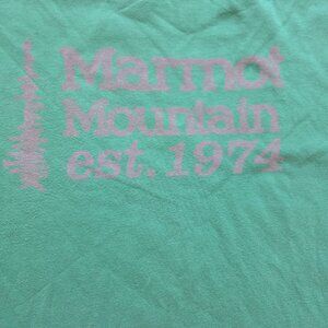 Marmot‎ 100% Organic Cotton Graphic T-Shirt Men's Lg Green Mountain 1974 Logo